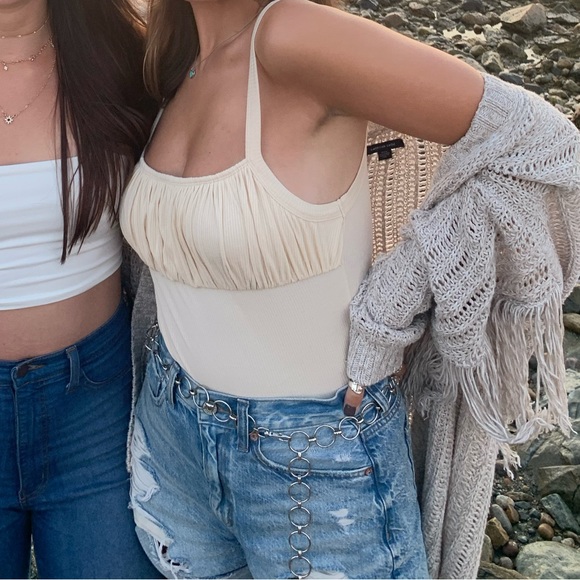 Topshop Rouched Bodysuit - Picture 5 of 7